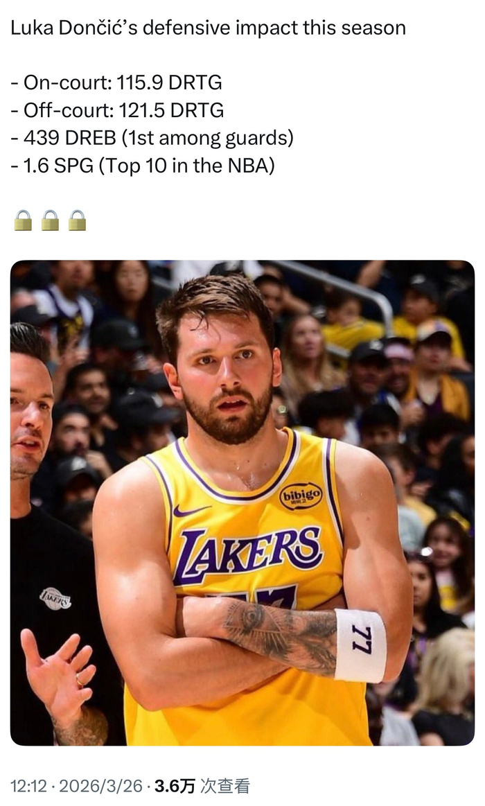 东契奇防守数据亮眼 多维度展现全能防守能力