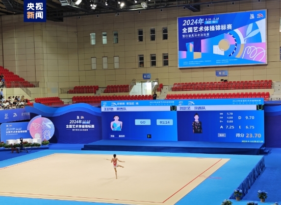 陕西铜川举办的全国艺术体操锦标赛暨巴黎奥运
